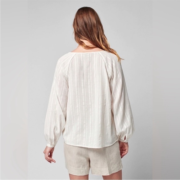 Faherty Celina Organic Cotton Peasant Blouse - Picture 2 of 7
